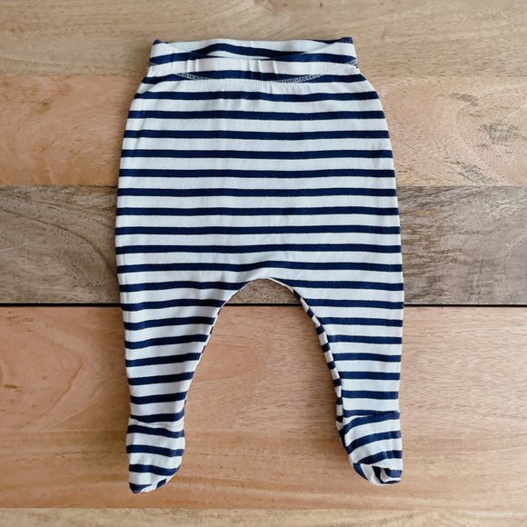 5 for $10  Old Navy legging 3-6m unisex pants blue stripes - Picture 1 of 4